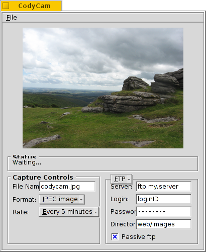 My very temporarily installed cam in Dartmoor National Park.