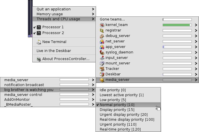 ProcessController - Priority