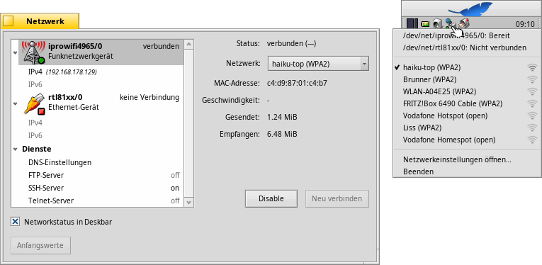 Connecting with a wireless network